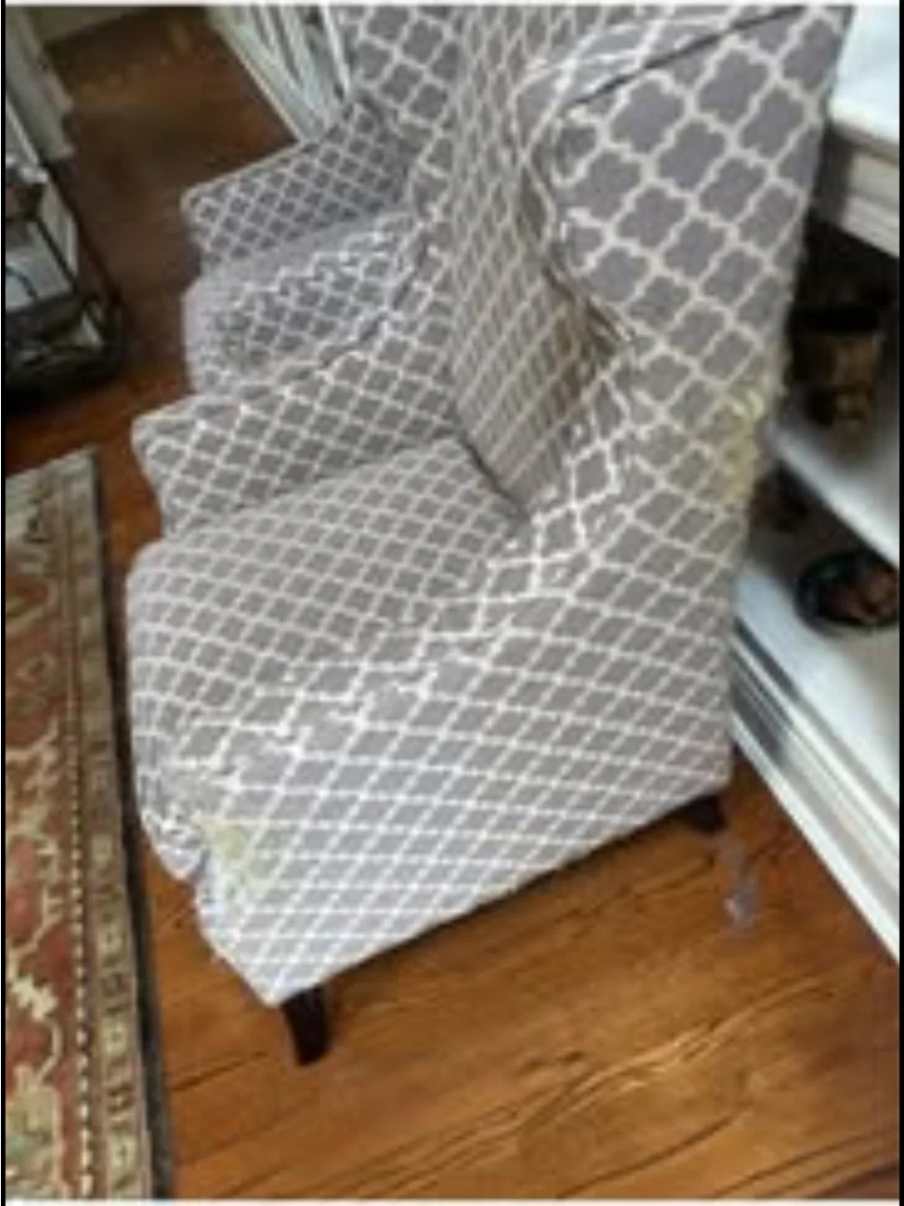 Pier1 imports Alex wing Diamond-Pattern Accent Chair Pair in Taupe